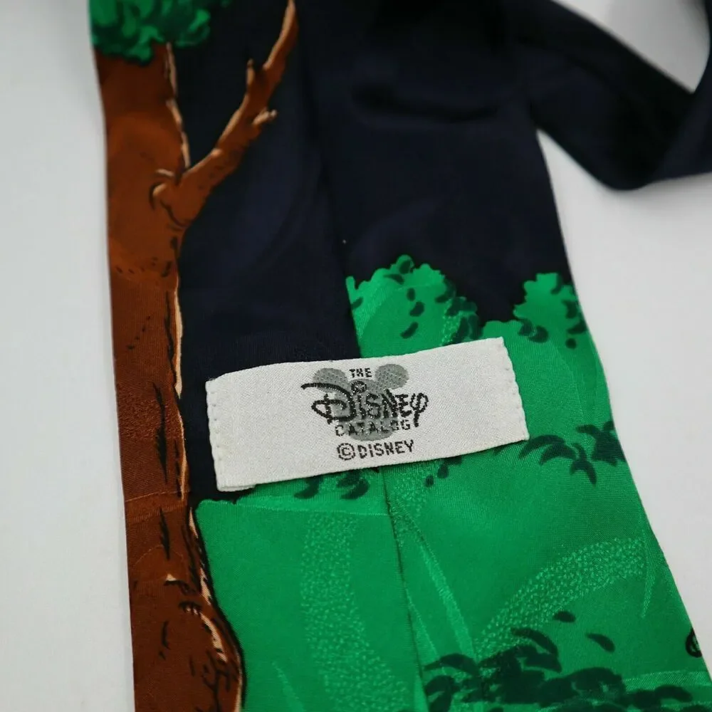 The Disney Store Suit Neck Tie Mickey Goofy Donald Fishing 100% Silk